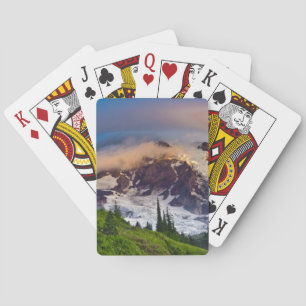VS, Washington, Mt. Rainier. Ochtendzon Speelkaarten