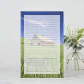VS, Washington, oude Rode Barn in de lente Briefpapier (Staand voorkant)