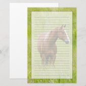 VS, Washington, paarden in het lenteveld, Briefpapier (Voorkant / Achterkant)