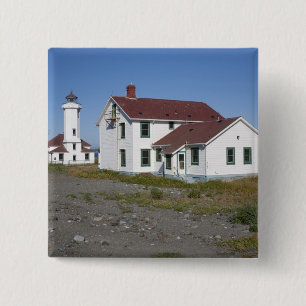 VS, Washington, Port Townsend, Point Wilson Vierkante Button 5,1 Cm