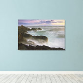 VS, Washington, San Juan-eilanden. Waves craves Canvas Afdruk (Insitu (Houten vloer))