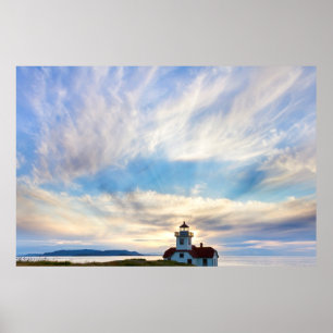VS, Washington, San Juan Islands. Zonsondergang 2 Poster