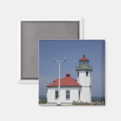 VS, Washington, Seattle, Alki Point Lighthouse, Magneet (Voorkant / Achterkant)