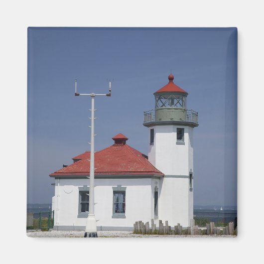VS, Washington, Seattle, Alki Point Lighthouse, Magneet (Voorkant)