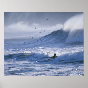 VS, Washington State, La Push. Man kayak Poster