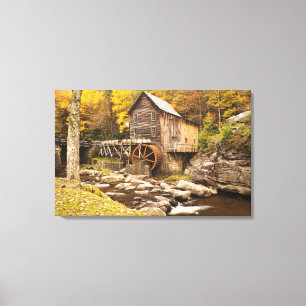 VS, West Virginia, Clifftop. Babcock State 2 Canvas Afdruk