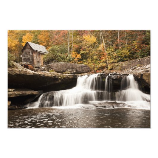 VS, West Virginia, Clifftop. Staat Babcock Foto Afdruk (Voorkant)