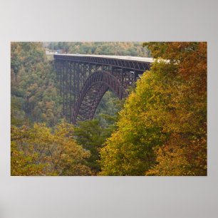 VS, West Virginia, Fayetteville. Nieuwe rivier Poster