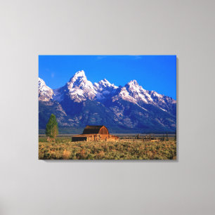 VS, Wyoming, Grand Teton National Park, ochtend Canvas Afdruk