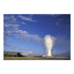 VS, Wyoming. Yellowstone National Park. Oud Foto Afdruk