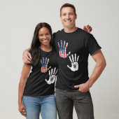 VS Zuid-Korea Handafdruk Vlag Trots Koreaans-Ameri T-shirt (Unisex)