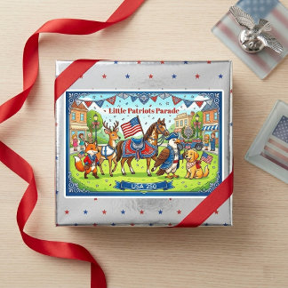 VSAP Klein Patriotten Dierenparade Amerikaanse Vla Rechthoekige Sticker