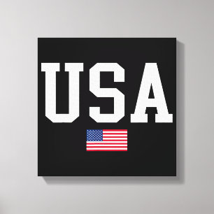 VSAPatriottische Amerikaanse Vlag Voor Mannen Vrou Canvas Afdruk
