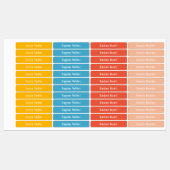 VSCO Couleurs esthétiques étanches Nom Étiquettes (Feuille)