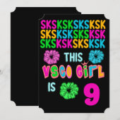 VSCO Girl Birthday Party Kaart (Voorkant / Achterkant)