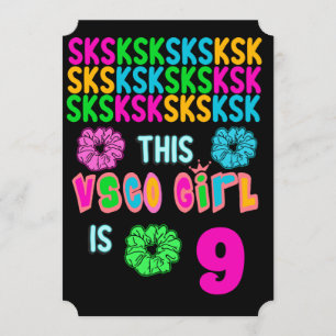 VSCO Girl Birthday Party Kaart