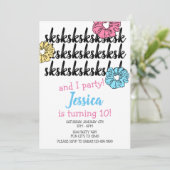 VSCO Girl Birthday Party Kaart (Staand voorkant)