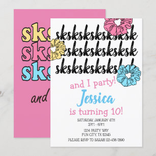 VSCO Girl Birthday Party Kaart