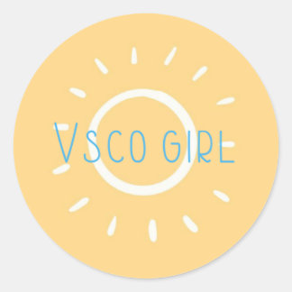 vsco girl ronde sticker