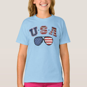 VSZ Amerikaanse Vlag Zonnebril Veteranen 4 juli T-shirt