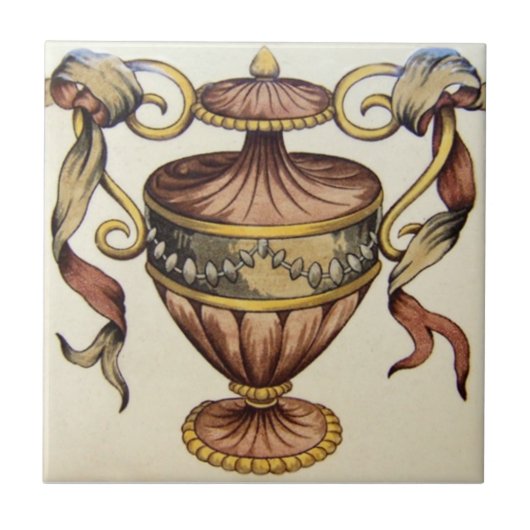 VT0015 Reproduction Antiek Transferware Tegeltje (Voorkant)