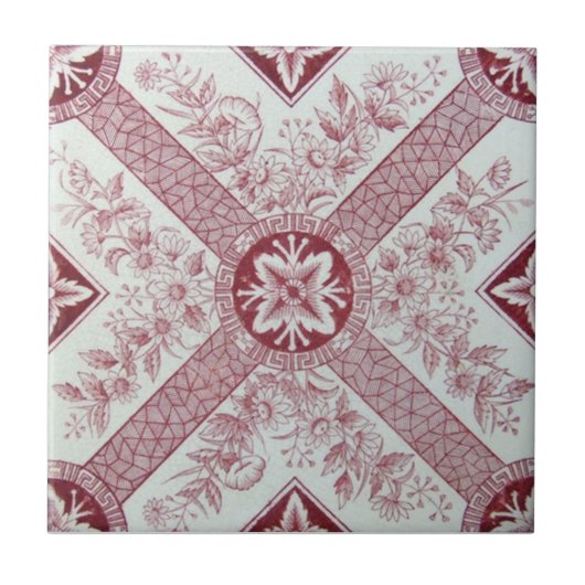 VT0040 Reproduction Antiek Transferware Tegeltje (Voorkant)