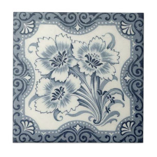 VT0079 Reproduction Antiek Transferware Tegeltje