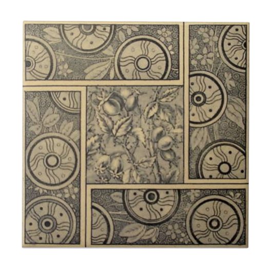 VT0083 Reproduction Antiek Transferware Tegeltje (Voorkant)