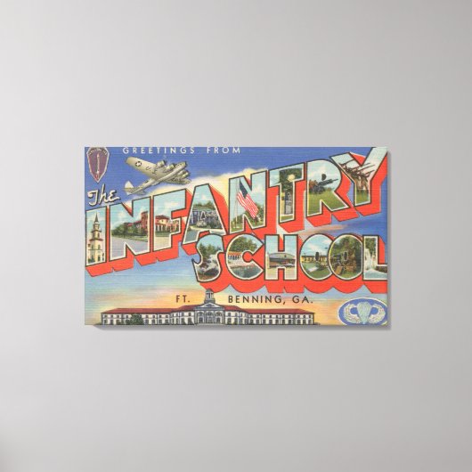 Vt. Benning, Georgia - infanterieschool Canvas Afdruk (Voorkant)