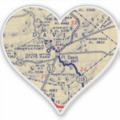 Vt. Davis TX Map Sticker (Voorkant)