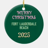 Vt. Lauderdale Beach Sand Shells Keramisch Ornament (Achterkant)