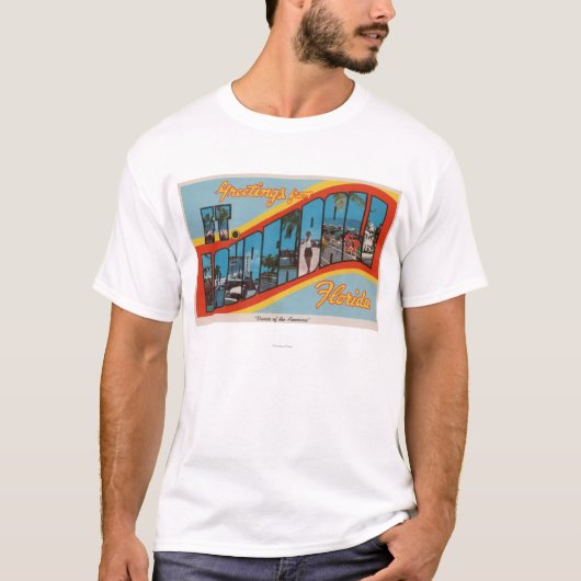 Vt. Lauderdale, Florida - Large Letter Scenes 2 T-shirt (Voorkant)