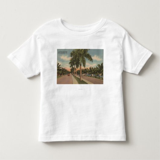 Vt. Lauderdale, Florida - Uitzicht van Las Olas Kinder Shirts (Voorkant)