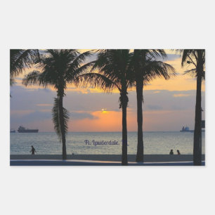 Vt. Lauderdale Sunrise Rechthoekige Sticker