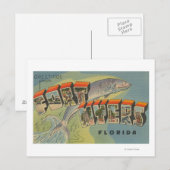 Vt. Myers, Florida - Grote letterscènes Briefkaart (Voorkant / Achterkant)