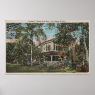 Vt. Myers, Florida - Uitzicht van Thomas Edison Ho Poster