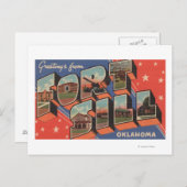 Vt. Sill, Oklahoma - Grote letterscènes Briefkaart (Voorkant / Achterkant)
