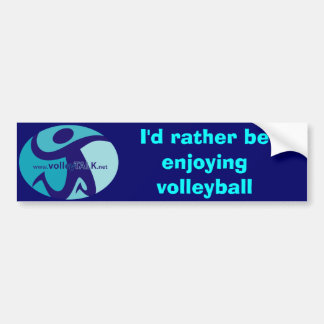 VT_Symbol, ik zou liever volleybal genieten Bumpersticker