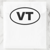 VT Vermont Ovale Sticker (Tas)