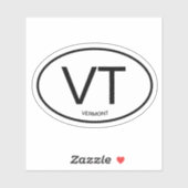 VT Vermont staat afkorting code vinyl auto Sticker (Vel)