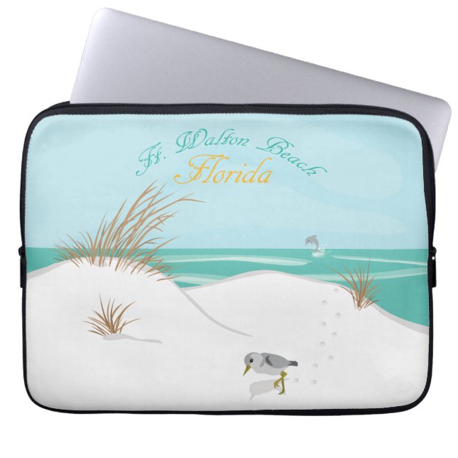 Vt. Walton Beach (Florida) Laptop Sleeve (Voorkant)