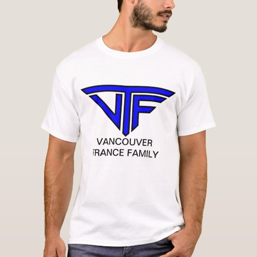 VTF-Mannen (donkerblauwe Logo) T-shirt (Voorkant)