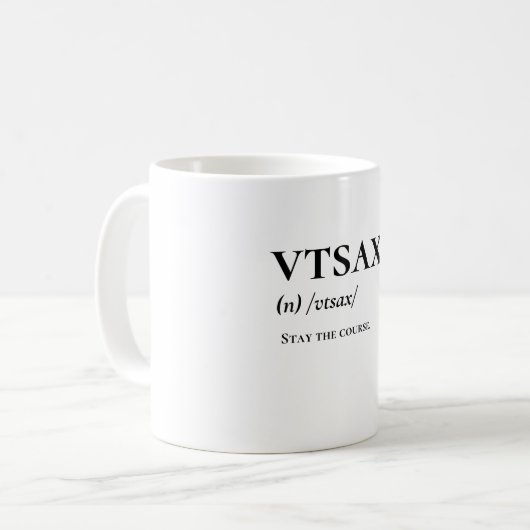 VTSAX & Stay the Course - Boglehead Mug (Devant gauche)