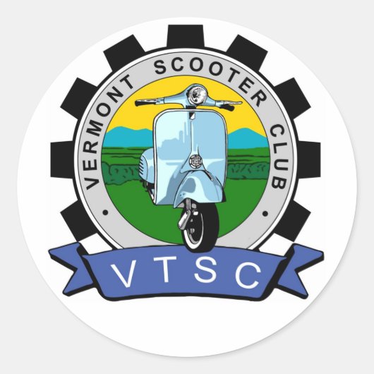 VTScoot Ronde Sticker (Voorkant)