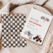VTT Dirt double thème Anniversaire Invitation