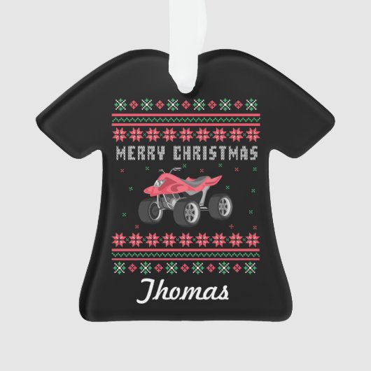 VTT personnalisé laide de Noël (devant)