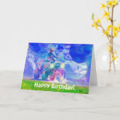 VTT Toutes les voitures Terrain Fun carte d'annive (Fleur jaune)