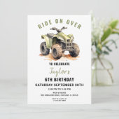 VTT vert modifiable Invitation Anniversaire (Debout devant)