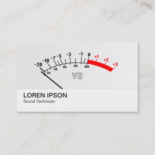 VU-meter 01 Visitekaartje (Voorkant)