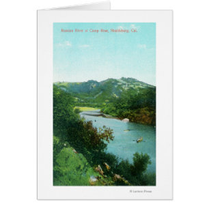 Vue aérienne de la rivière russe au Camp Rose